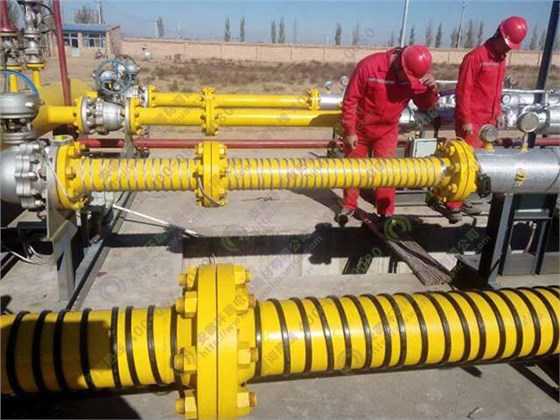 山西应县煤气站管道保温使用环瑞伴热带|安徽