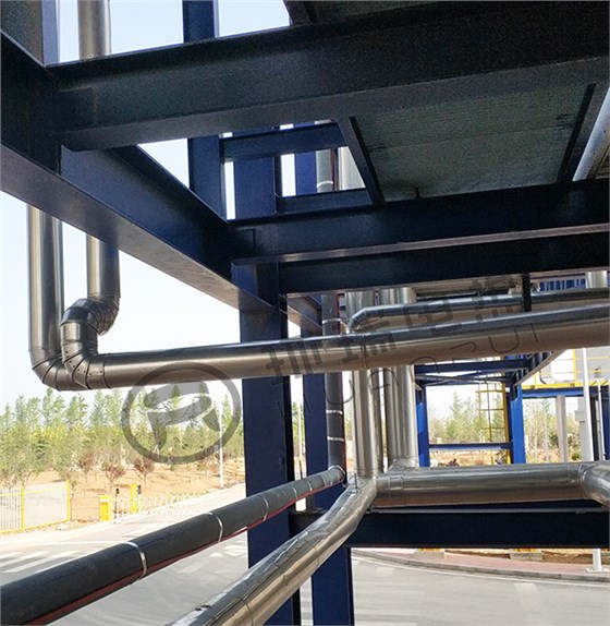 管道电伴热带现场安装实物图片