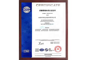 ISO9001质量管理体系认证（中英文版）